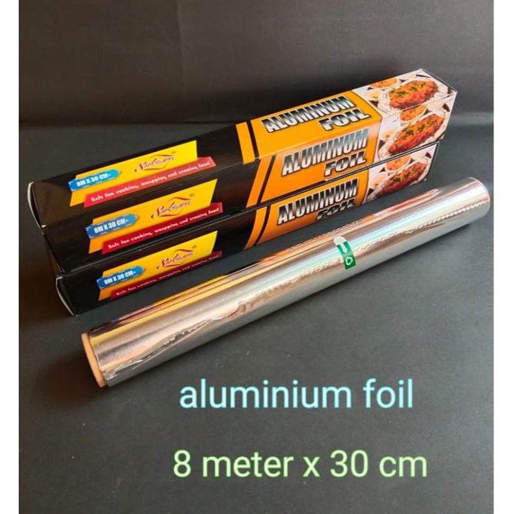 ALUMINIUM FOIL 30CM X 8M GULUNGAN FOIL REFILL