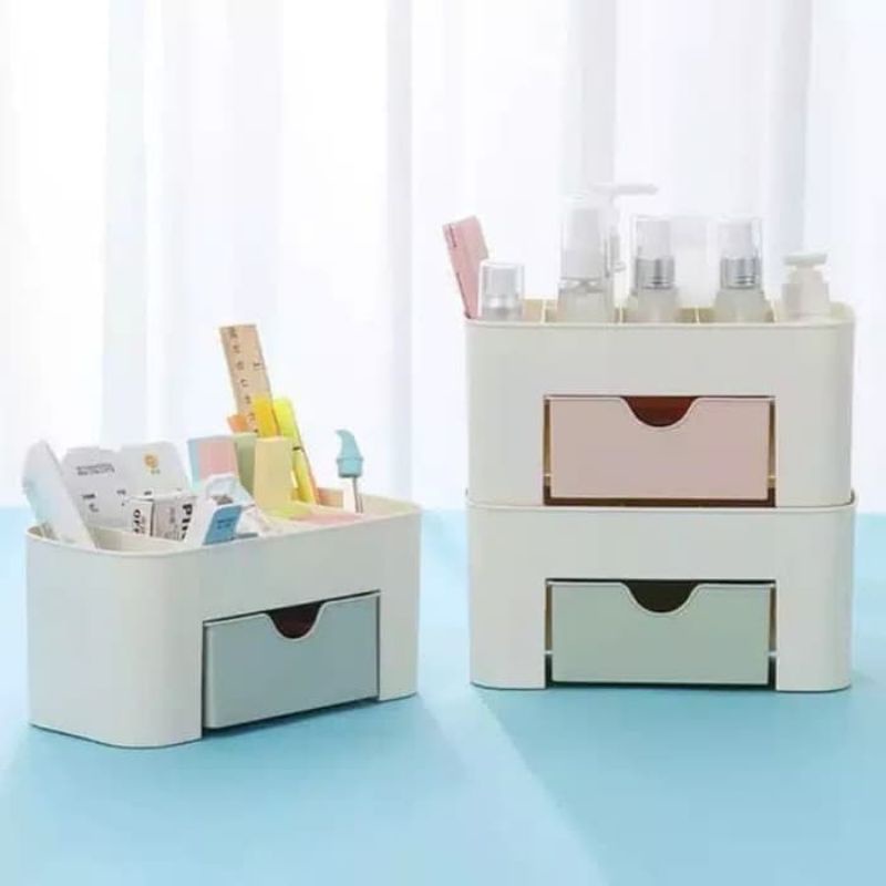 ✿ELYSABETHME✿ Rak laci kosmetik serba guna storage organizer untuk lipstick makeup kosmetik bedak blush on