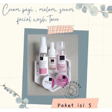 PROMO (COD) Paket Cream Wajah Whitening Brightly/Acne Mini