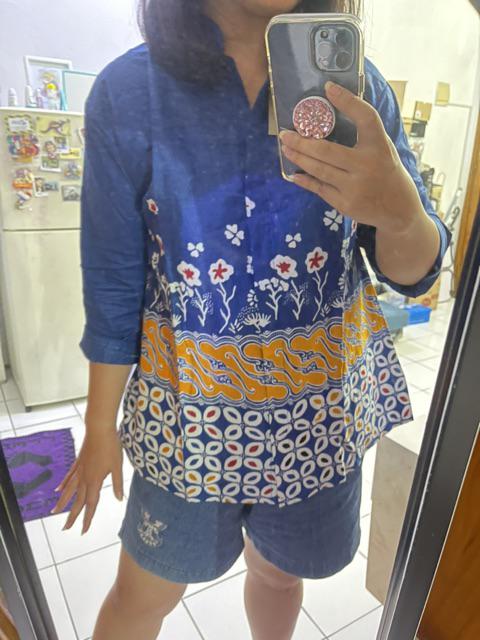 Atasan Batik Wanita - Blouse Batik Wanita - Seragam Batik Wanita S-m-l-xl-xxl-3l-4l-5l Batik Modern