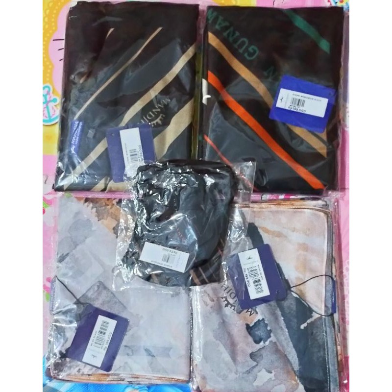Ivan Gunawan Mandjha 4Pcs Hijab1 Masker Ivan Gunawan Hijab Stripe Monogram Black,Milan Grey Brown