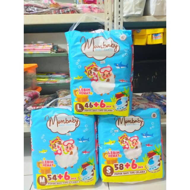 Pampers MomBaby Pants S(58+6), M(54+6), L(46+6), XL(40+6)