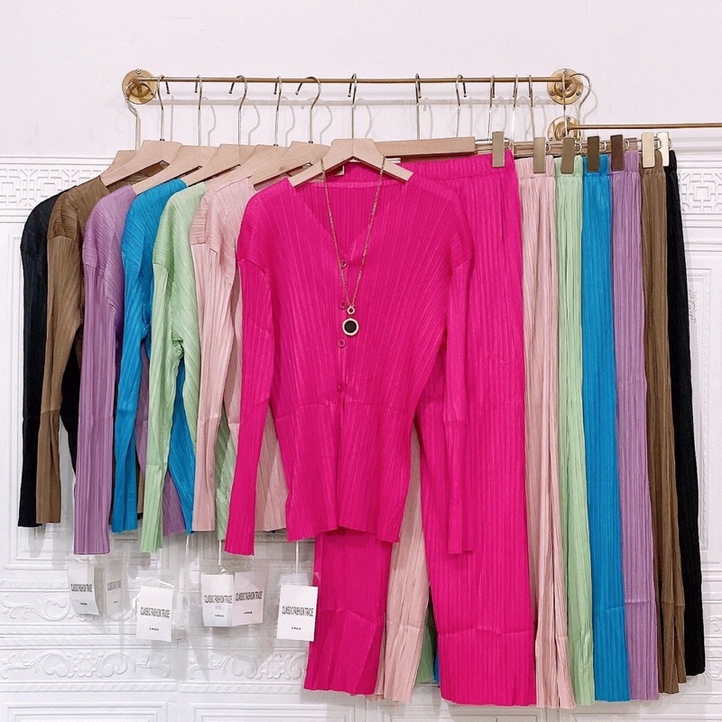 Setelan Pleats Bangkok Premium // Baju Atasan bawahan set wanita Plisket importt