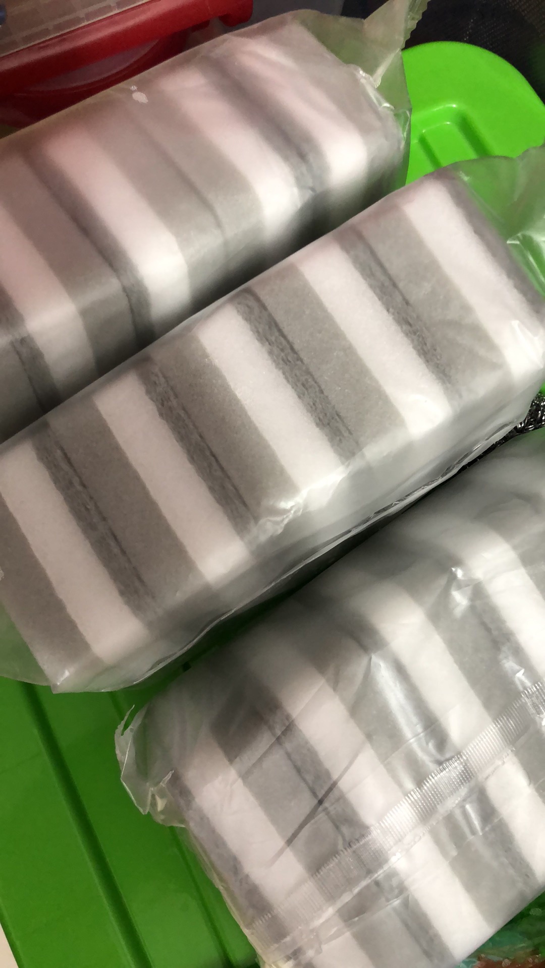 5pcs Sponge Scrub Dua Sisi Untuk Membersihkan Rumah Tangga Dan Dapur