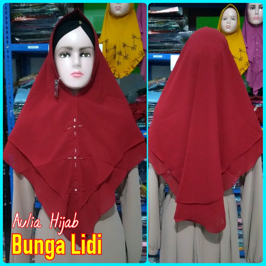 JILBAB HIJAB KERUDUNG INSTAN CERUTY  AULIA BUNGA LIDI