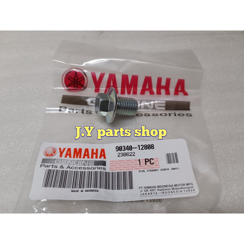 baut dan ring pembuangan oli mesin nouvo mio sporty soul fino karbu -mio j m3 s z soul gt fino fi xride 115 gear 125 freego fazzio crypton vega r zr jupiter z z1 nmax aerox 155 lexi original ygp 90340-12808