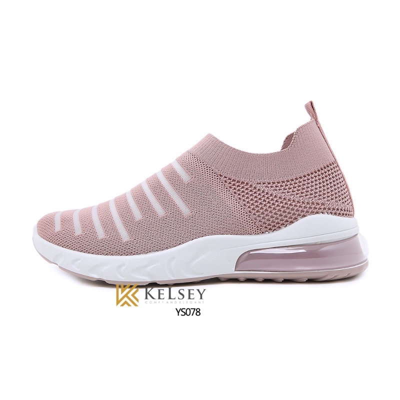 NICOLE SEPATU KELSEY #YS078 SEPATU FLYKNIT SHOES SEPATU WANITA IMPORT  SEPATU AIR BOOST FLIKNIT SPORT NEYLON