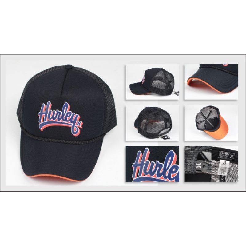 Topi Jaring Trucker Hurley Premium Original / Topi Distro / Topi Surfing