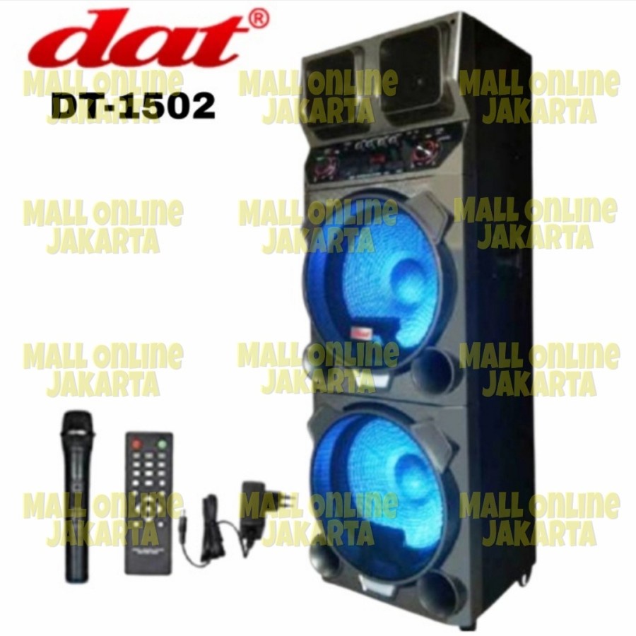 Speaker aktif portable dat 15 inch dt1502 double woofer dt 1502 aktiv