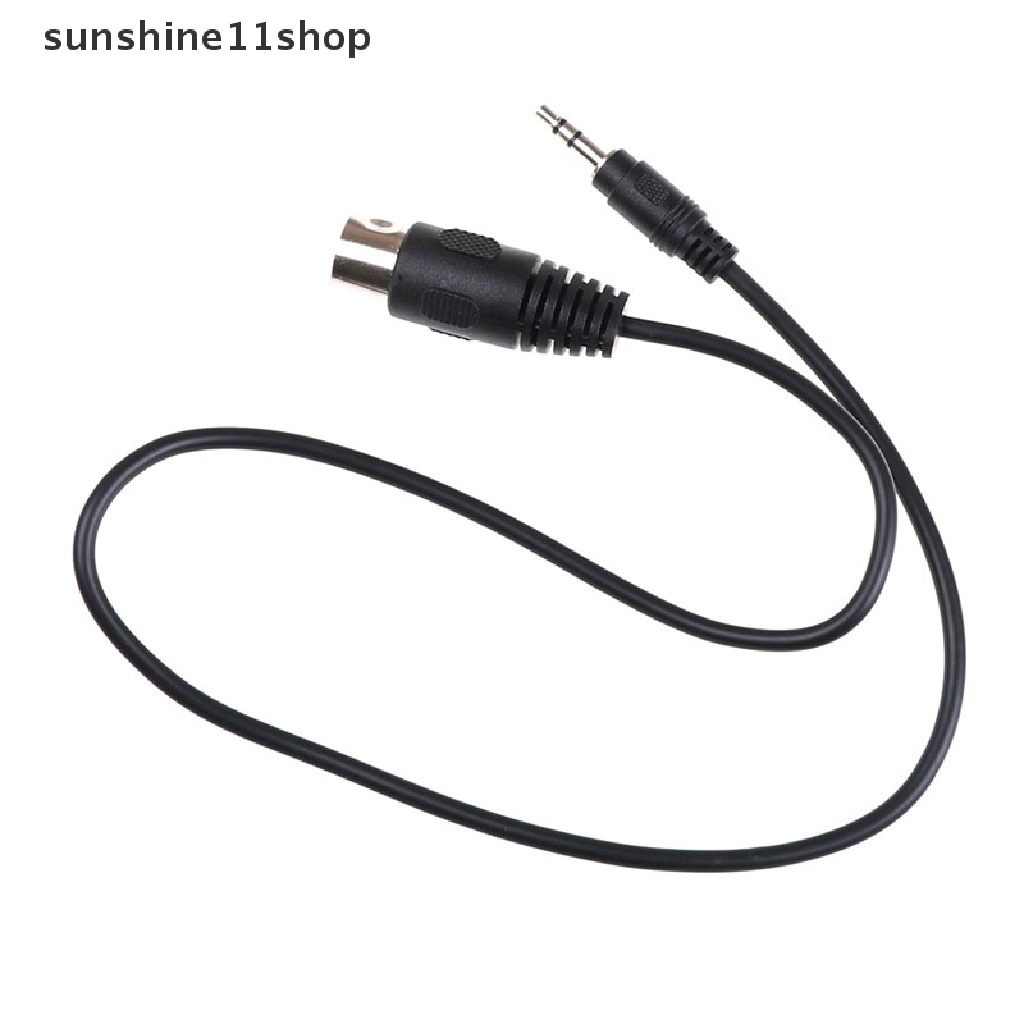 Sho 1x Kabel Audio Din 5 Pin Din MIDI Male Plug Ke 3.5mm Male Stereo Jack 50cm 0.5m N