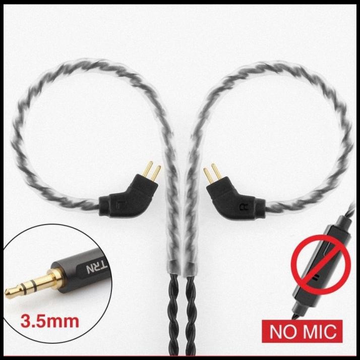 Kabel Trn Kz Revonext Earphone Cable 0.75Mm 2 Pin Mic Stereo Earphone