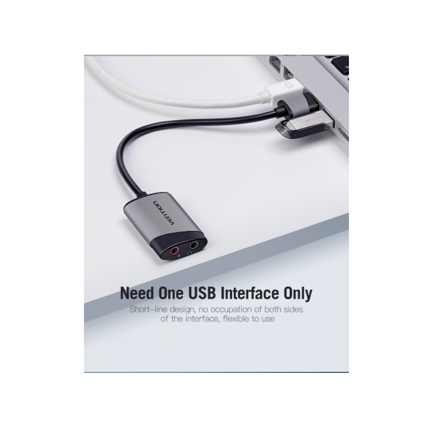 Vention USB Sound Card External Adapter for Windows Mac Linux CDK
