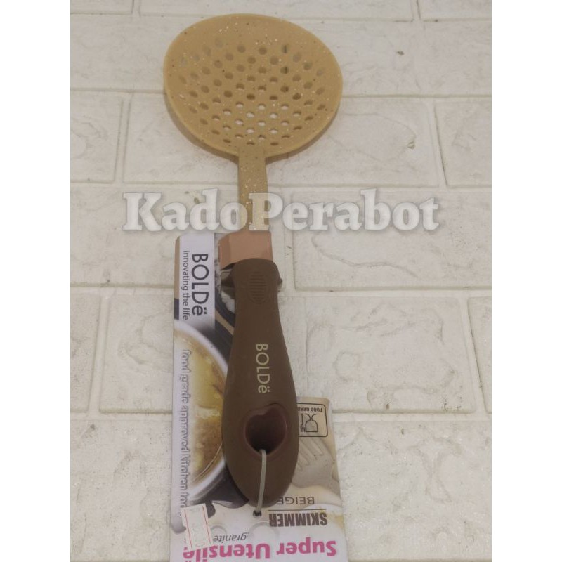 saringan bolong bolde - saringan bolong nylon - spatula skimmer bolde