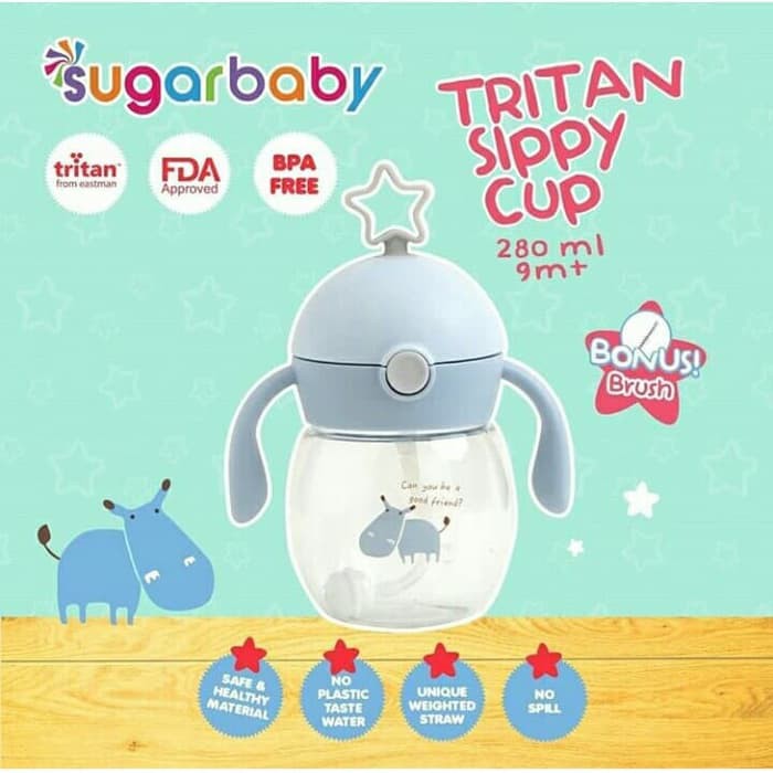 BJ05 Sugar Baby Tritan Sippy Cup STAR 280ml 9m+