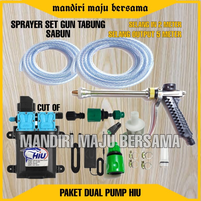 ALAT STEAM MOTOR DUAL PUMP HIU 12 LPM / MOBIL / JET GUN TABUNG SABUN