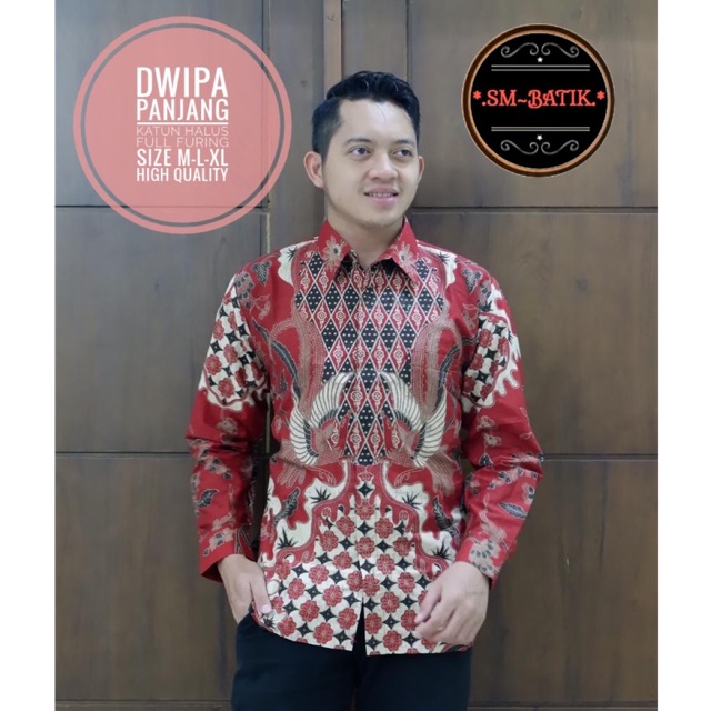 Kemeja Batik DWIPA PANJANG Katun Full Furing Termurah