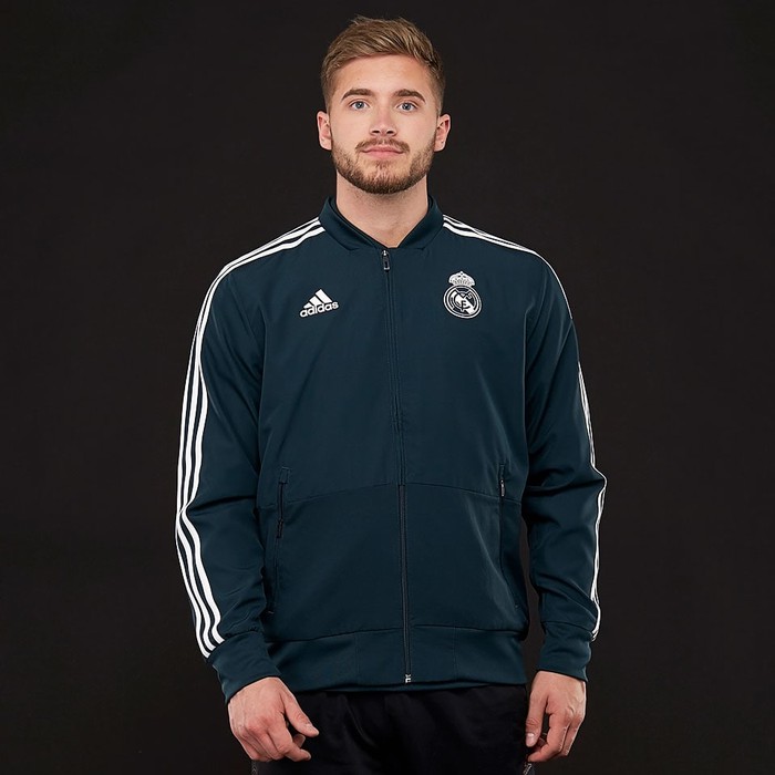 HARGA HEMAT Jaket Bola Real Madrid Away 2018-2019 Warna Hitam Grade Ori