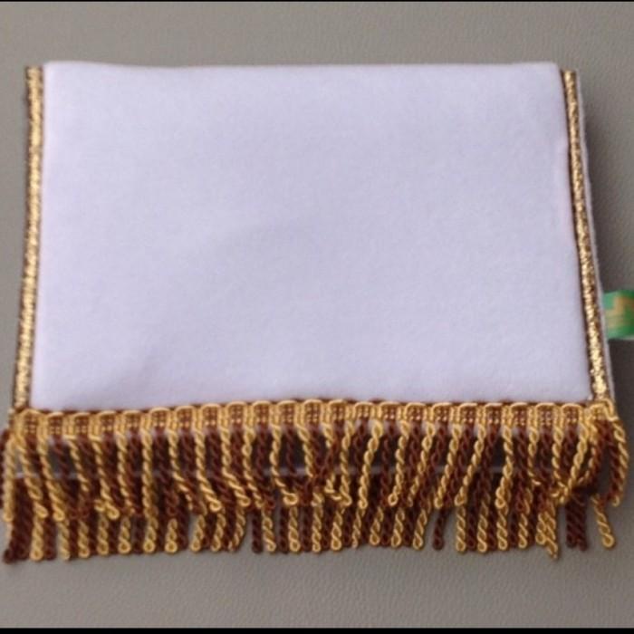 Sajadah Sujud Premium Polos Muka Kepala Beludru Tassel Rumbai Kecil