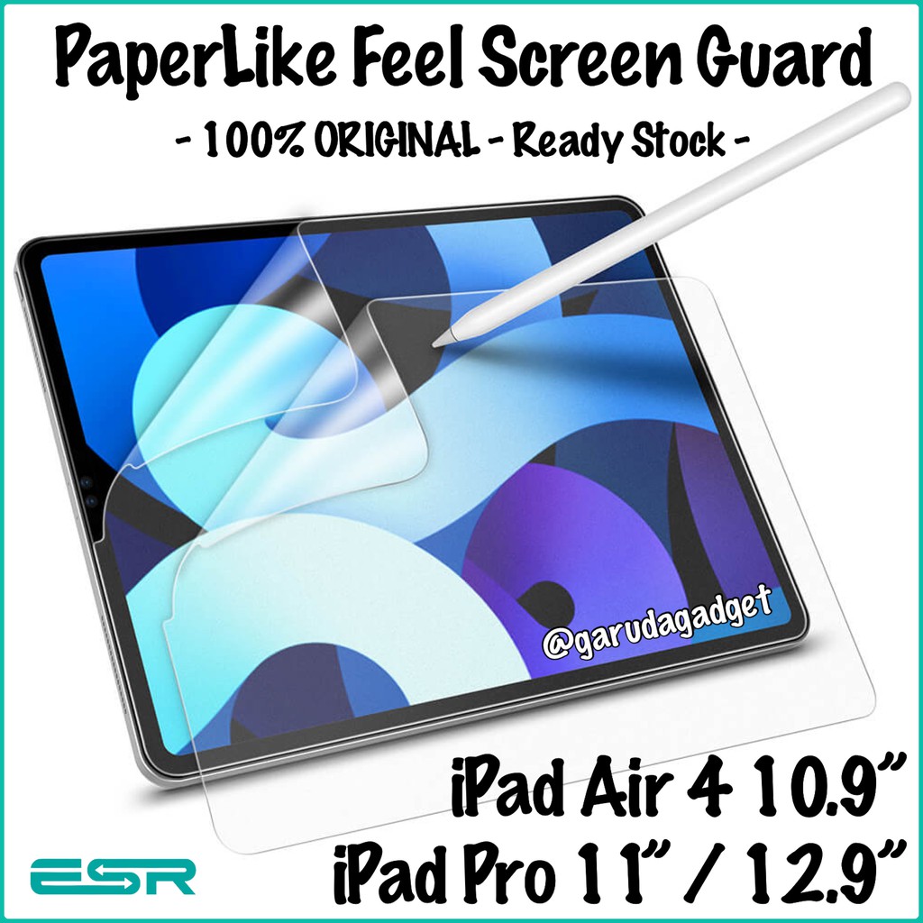 PaperLike Screen Guard iPad Pro 11 / 12.9 / Air 4 2020 2018 ESR Anti