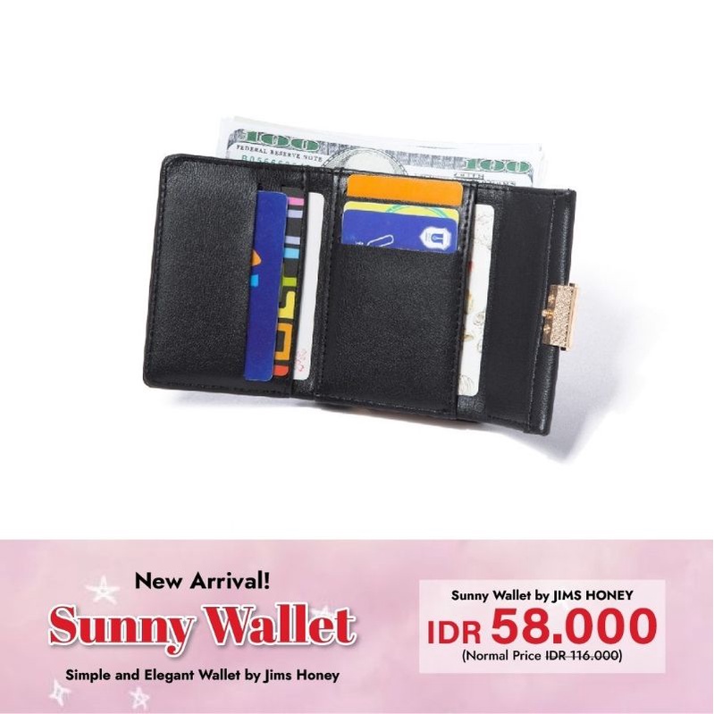 SUNNY WALLET JIMSHONEY dompet lipat pendek untuk koin