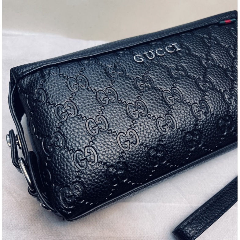 Pough Tabung Model Handbag Tas tangan gucci Pria/wanita kulit inport