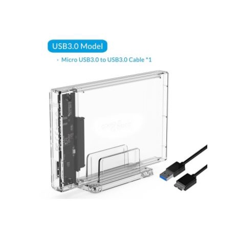 Hdd ssd enclosure Orico 2.5&quot; sata Transparent usb 3.0 5Gbps w/ Stand 2159u3 - Casing harddisk external 2.5 transparan 2159-u3