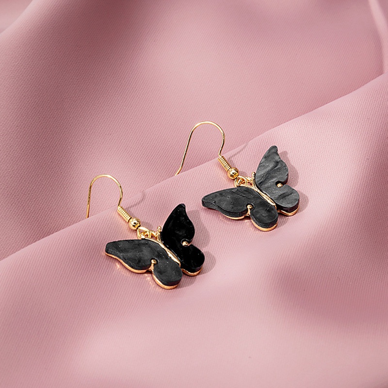 Fancyqube Anting Bentuk Kupu-Kupu Bahan Akrilik Gaya Korea Untuk Wanita