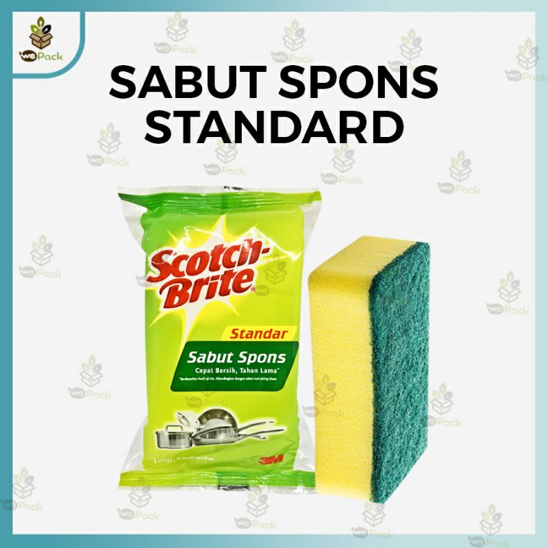 (COD/Free ongkir) Spon Scotch brite asli tebal cuci sabut serbaguna