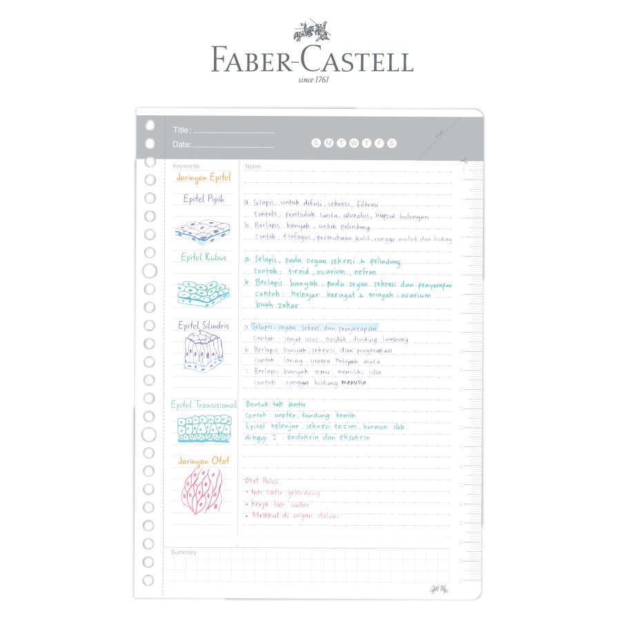 Loose Leaf Digital Faber Castell B5 Isi File 50lmbr Garis Biasa