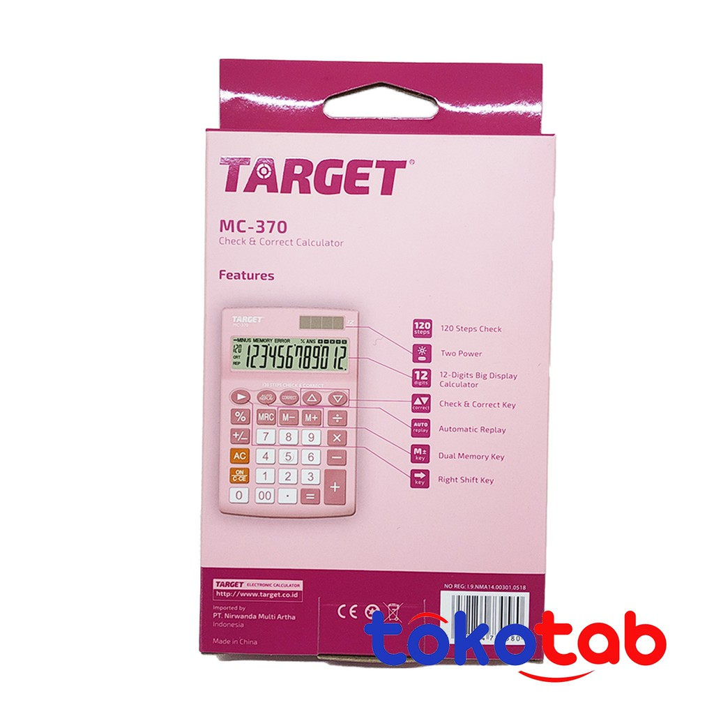 

Tokotab - Kalkulator TARGET MC-370 12 DIGIT