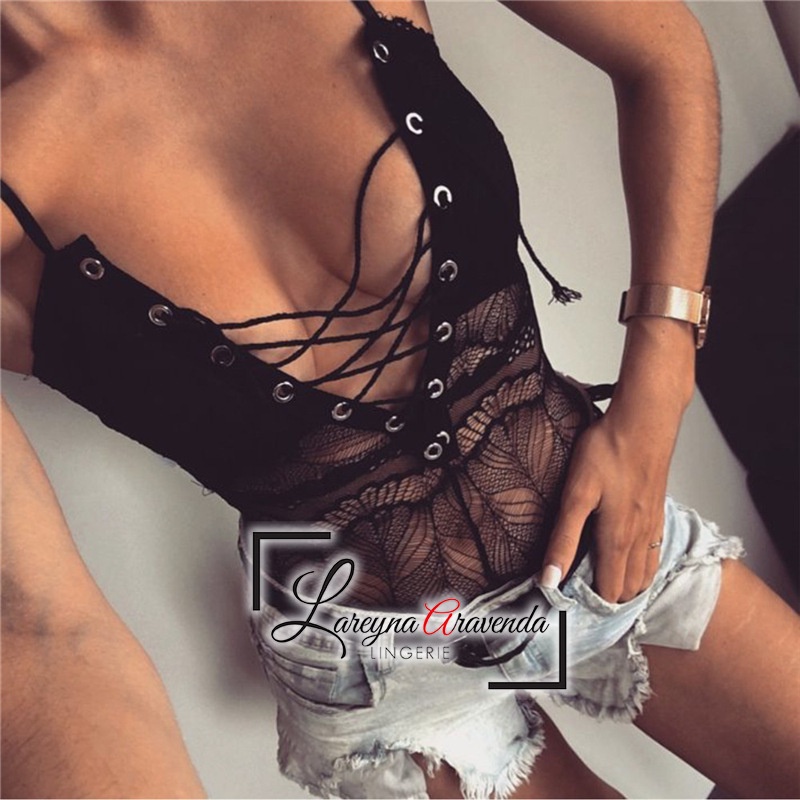 Lingerie Lingeria Seksi Fit M/L/XL Model Fashion Lace Tie LG423