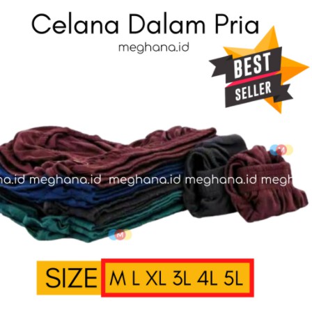 CELANA DALAM PRIA LEMBARAN SIZE  M L XL 3L 4L 5L-ALEXAGROSIR