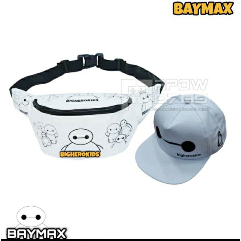 BAYMAX Original Tas SLempang&amp;bahu anak topi bordir