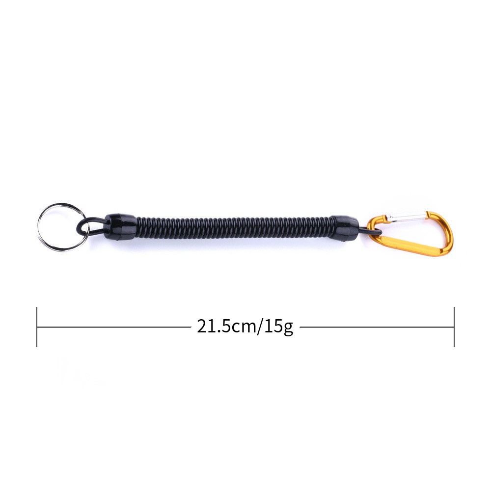 HENGJIA 1pcs 12cm/21.5cm 1Pcs Key Lanyard Fishing Missed Rope Key Koord Key Chain Elastic Coil Stretch Tether Fashion Wire spring rope Lockable Key Cord