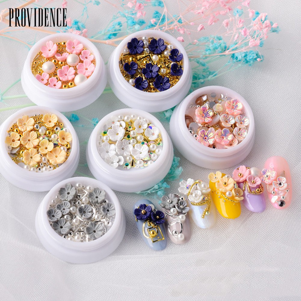 Providence Shell Flower Bead Rhinestone Mixed 3D Nail Art Sequin DIY Manicure Jewelry