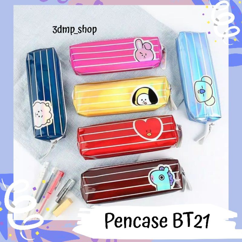 Pencase Pensilcase Pencilcsse Kotak Tempat Pensil BT21 Tata Rj Cooky Chimmy Mang Koya