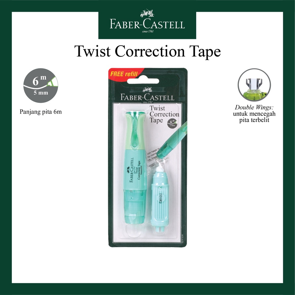 

HJK Correction Tape Faber Castell / Tipe X Kertas / Twist Correction Tape