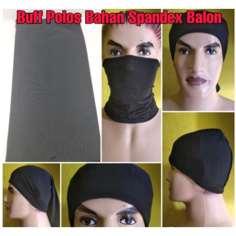 {isi 12} Masker Buff Motor Bandana Polos Aksesoris Fashion pria wanita