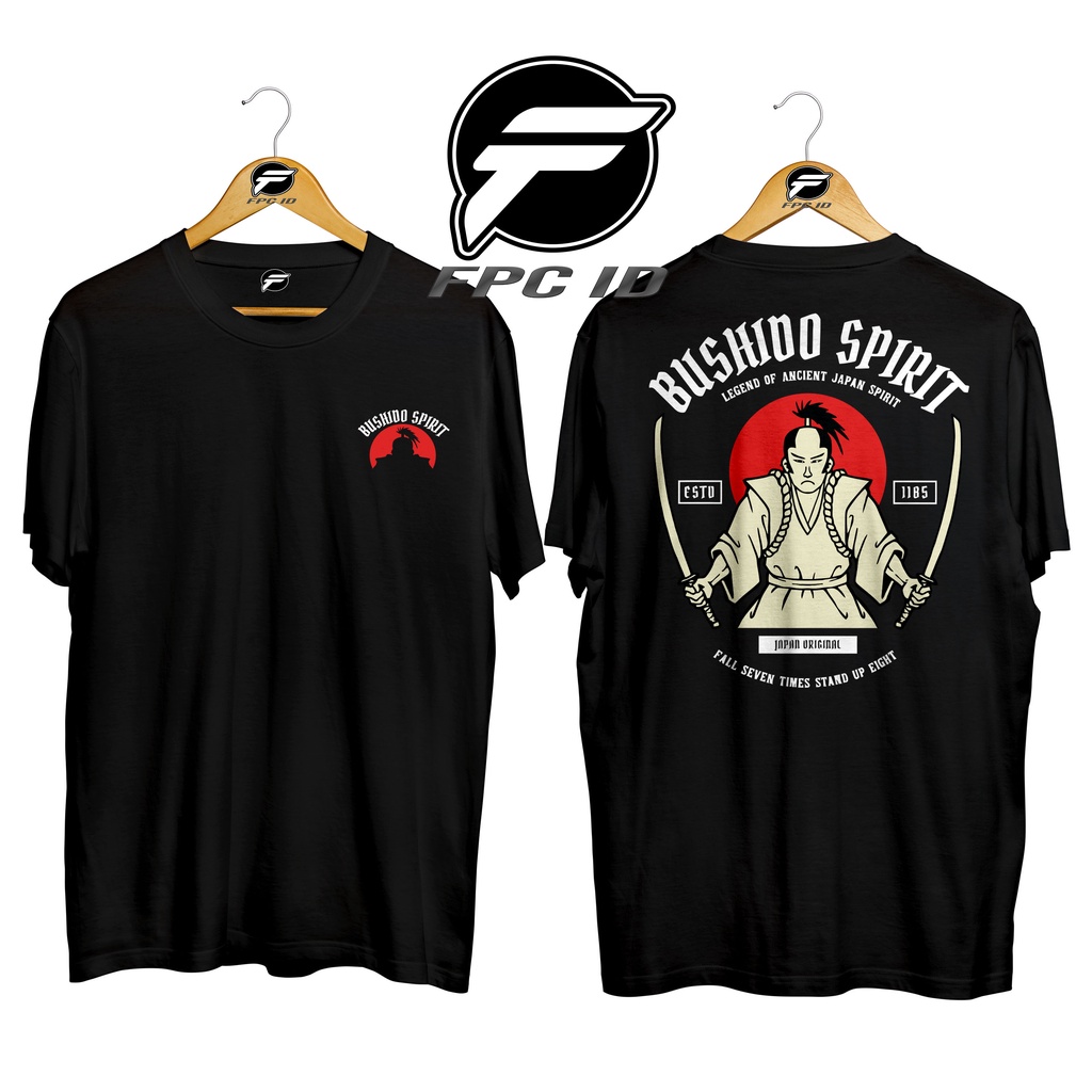 Kaos Anime Bushido Spirit Cotton Combed 30s Baju Distro Jumbo Pilihan Favorit Fpc Id