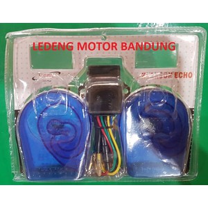 Klakson Eho 8 Suara 12v Mobil Motor Sepasang Horn Telolet PnP