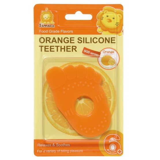 Simba Food Grade Flavors Orange Silicone Teether/Gigitan Bayi silicone 6m+ 1631