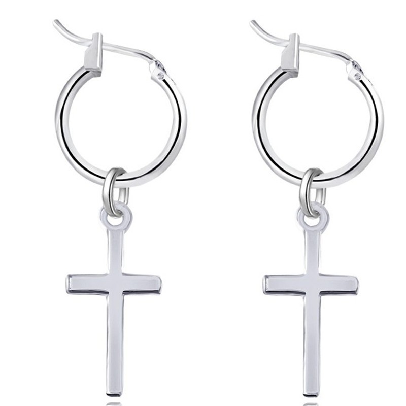 Fashion geometric cross earrings Korean style ladies ear buckle earrings factory wholesale