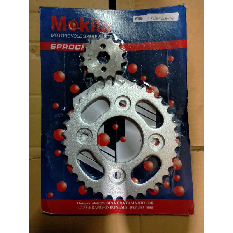GEAR SUPRA FIT NEW 428 14T/36T GEAR DEPAN BELAKANG SUPRA FIT NEW MOKITA