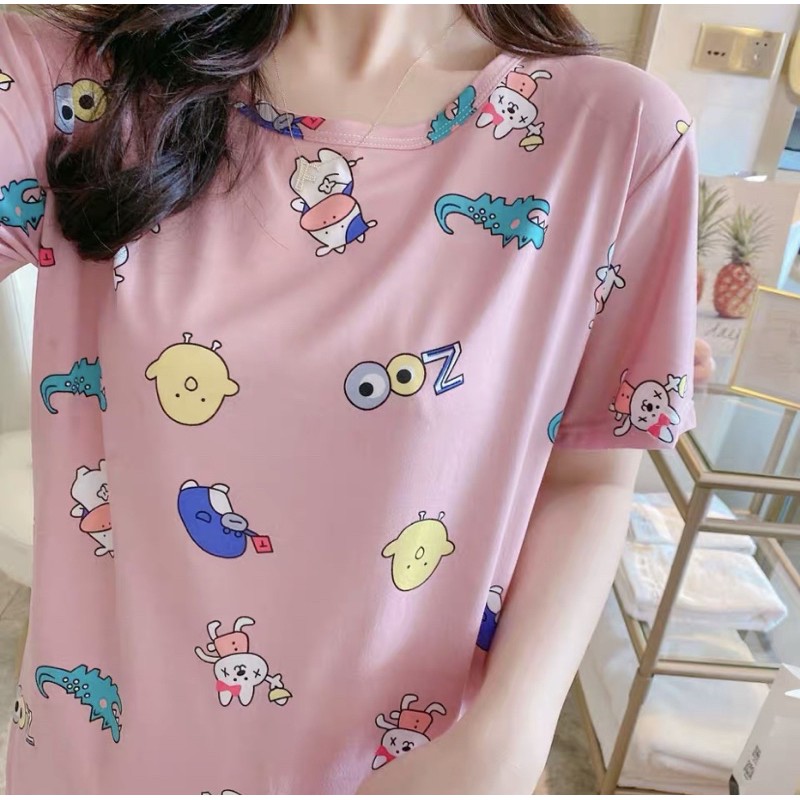 JC- Stelan Pouch Import CP / Piyama Import Korea Terbaru /Grosir Piyama Wanita murah / Piyama Import Terbaru