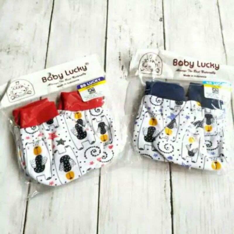 3Pasang Sarung Tangan dan Kaki Bayi SNI Baby Lucky Motif Random-Sarung Tangan Bayi Lembut SNI