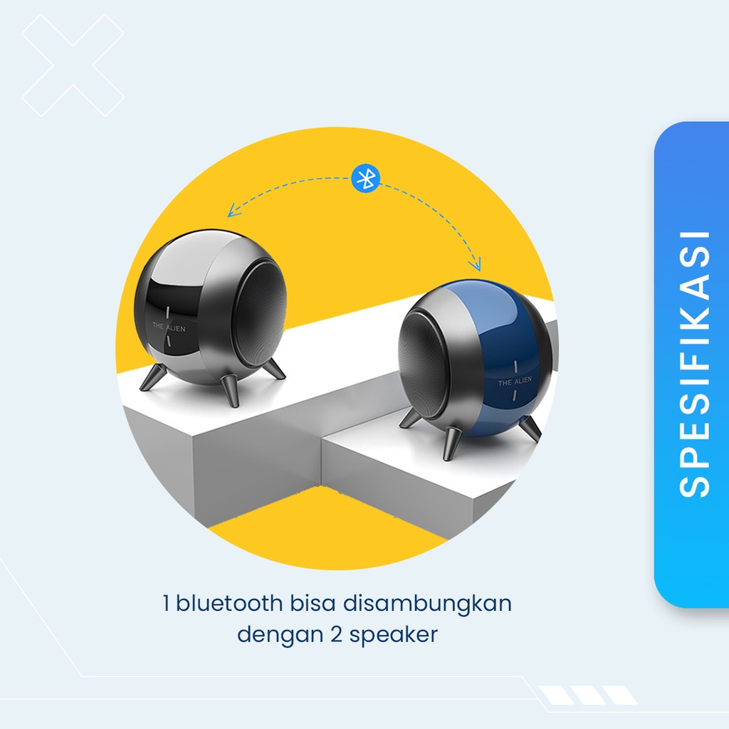 Speaker Bluetooth 5.0 Mini Wireless Portabel Bulat Original Import-3