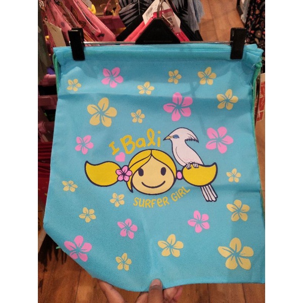 TAS SERUT SURFER GIRL STRING BAG ORIGINAL BLUE