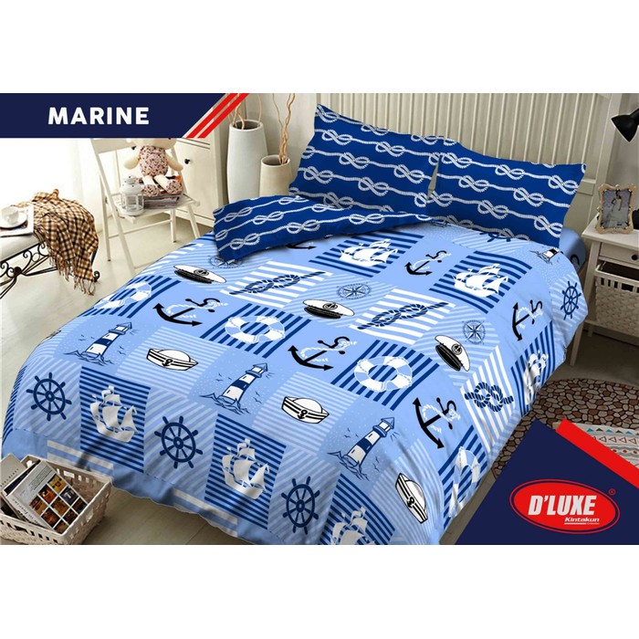 Set Bedcover kintakun Dluxe Queen 160 x 200 Motif Marine
