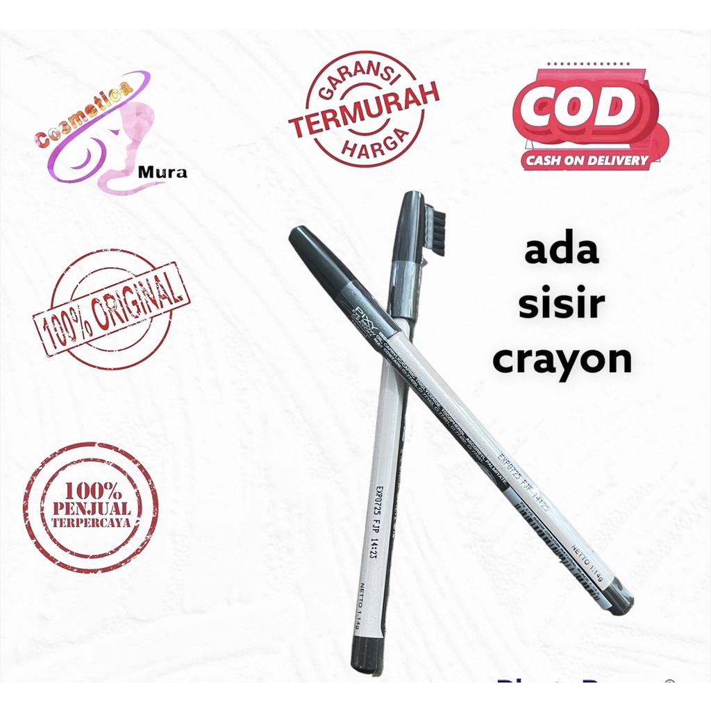 [ crayon _ ada sisir nya ] pixy eyebrow crayon 2in1 bisa di jadikan eyeliner juga - pixy eyebrow crayon