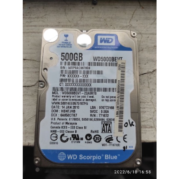 hardisk laptop 500gb